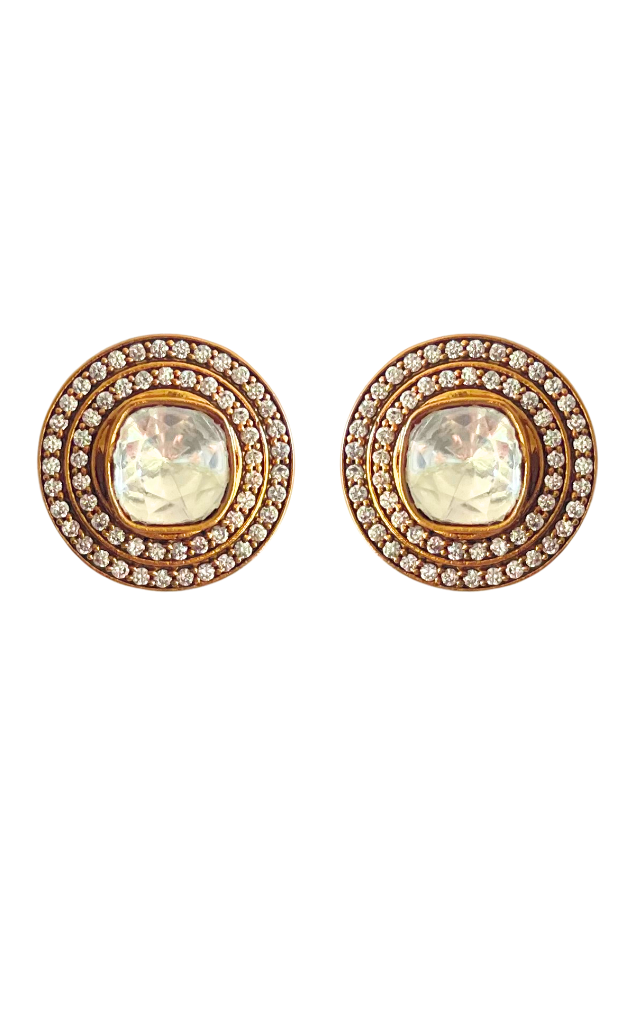 Sparkle Circle Moissanite Studs