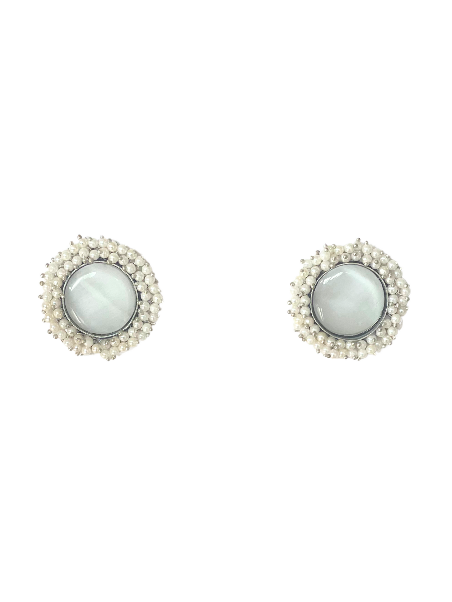 Pearl Halo Studs