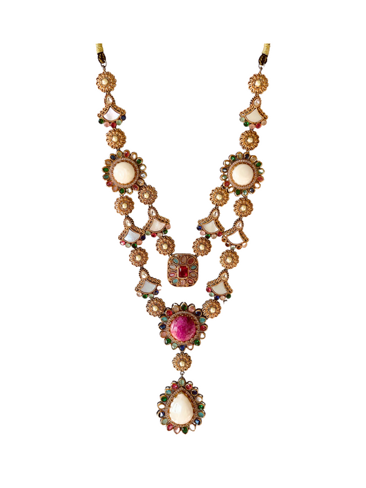 Gemstone Jubilee Necklace Set