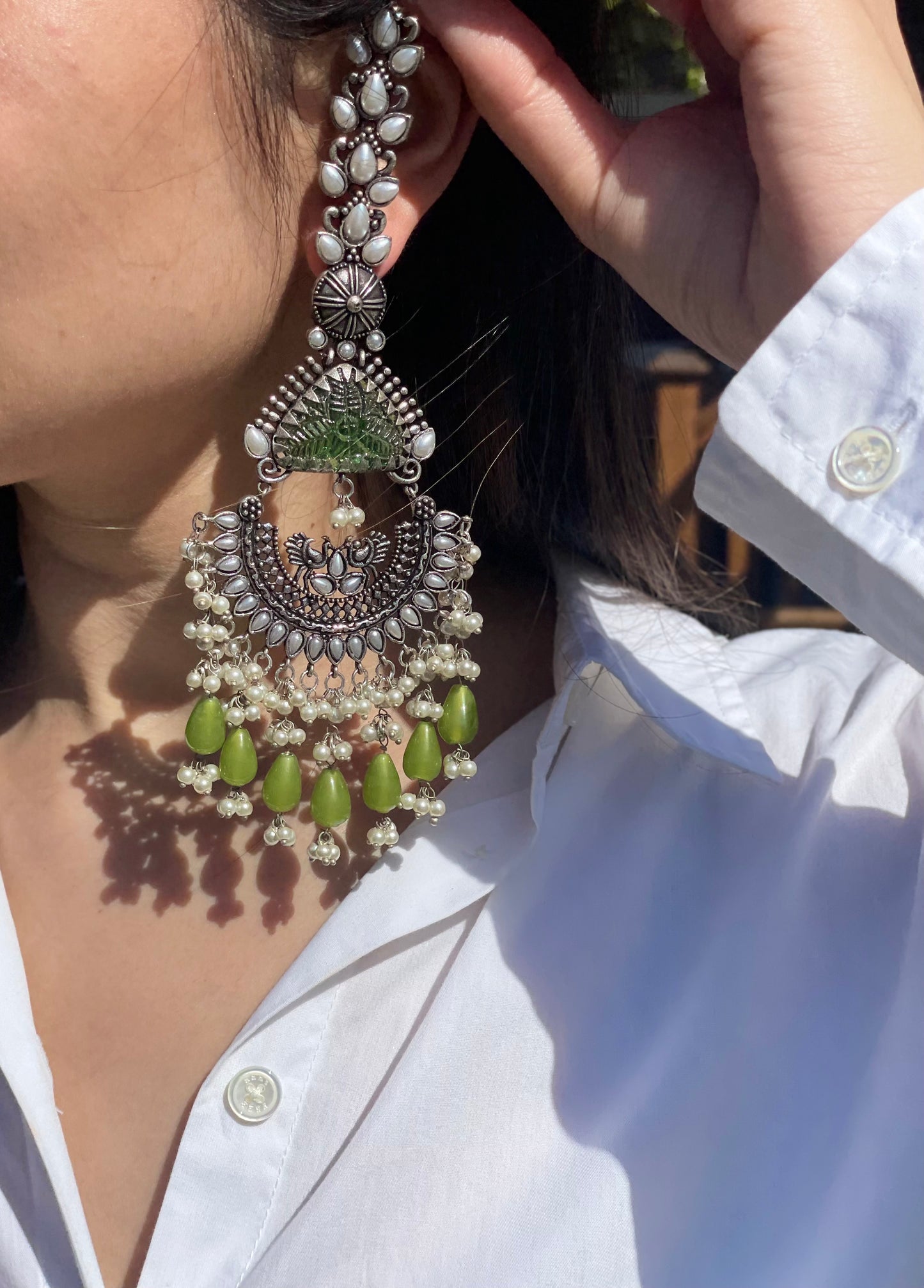 Jade Tassel Earrings