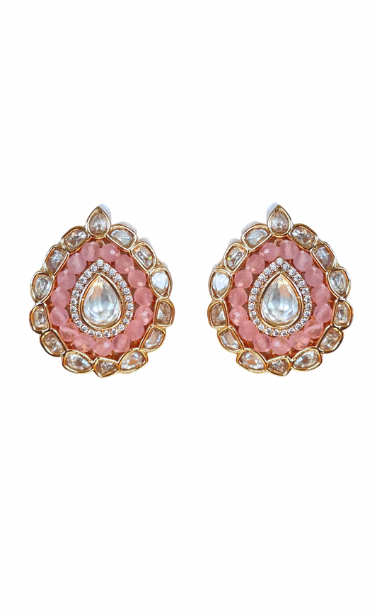 Blush Teardrop Studs