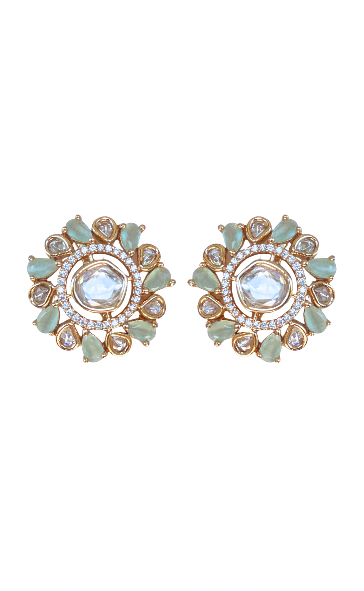 Mint Petal Studs