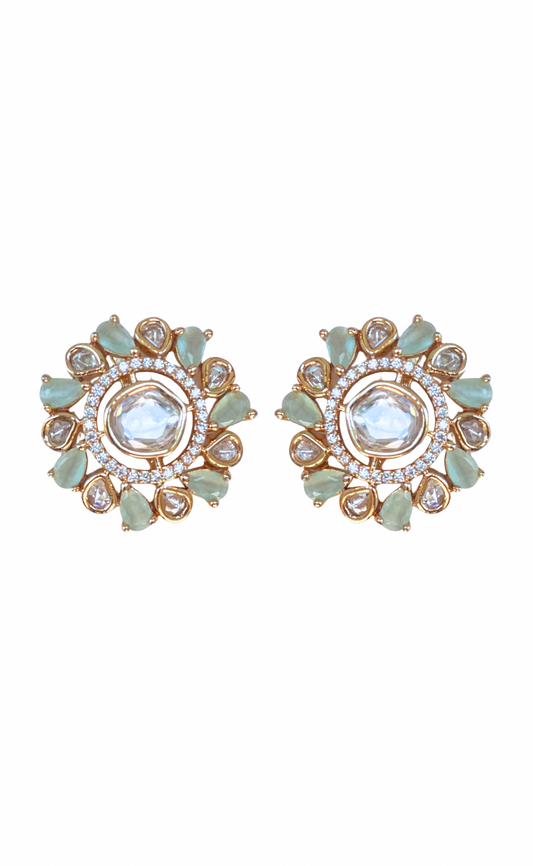 Mint Petal Studs