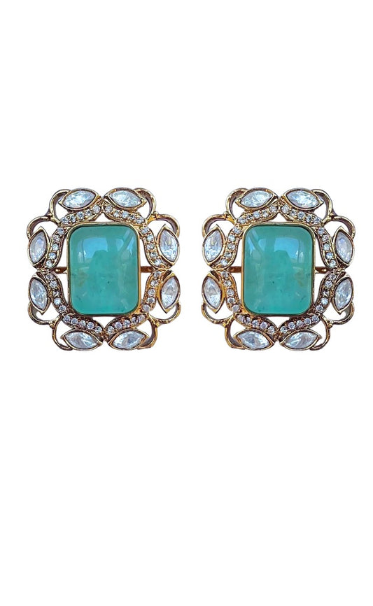 Aqua Square Studs